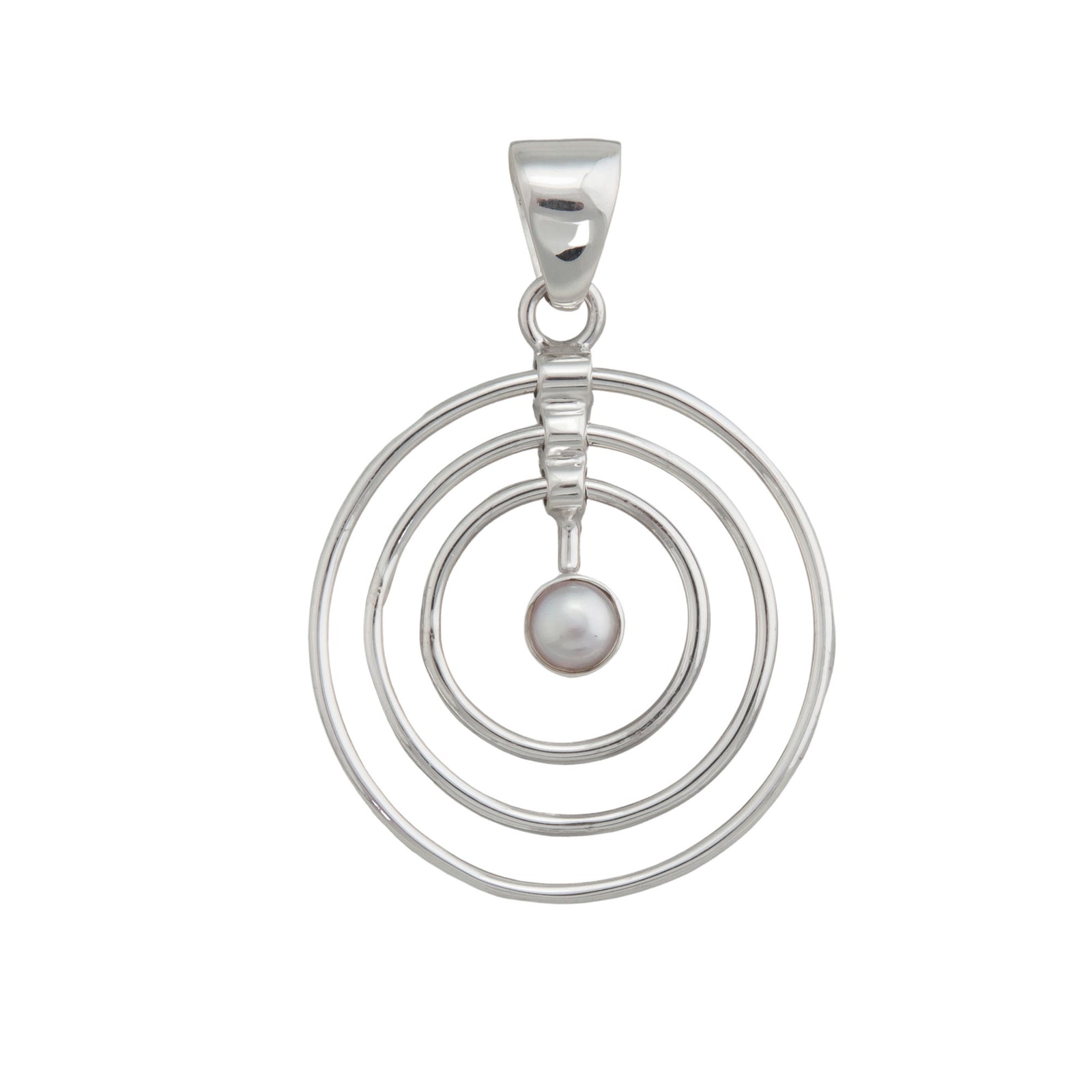 Sterling Silver Mini Pearl Infinity Pendant | Charles Albert Jewelry