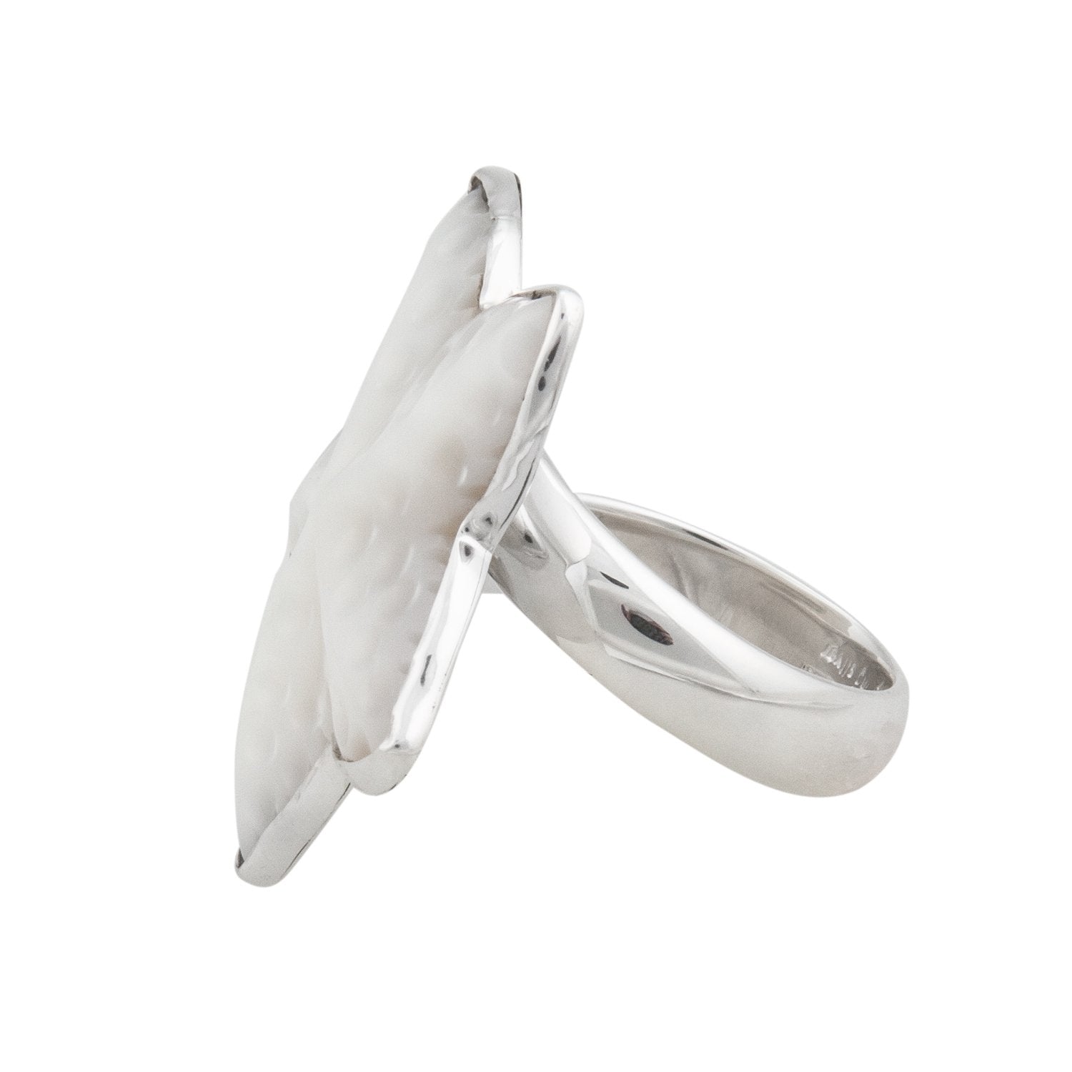 Sterling Silver Mother of Pearl Starfish Adjustable Ring | Charles Albert Jewelry