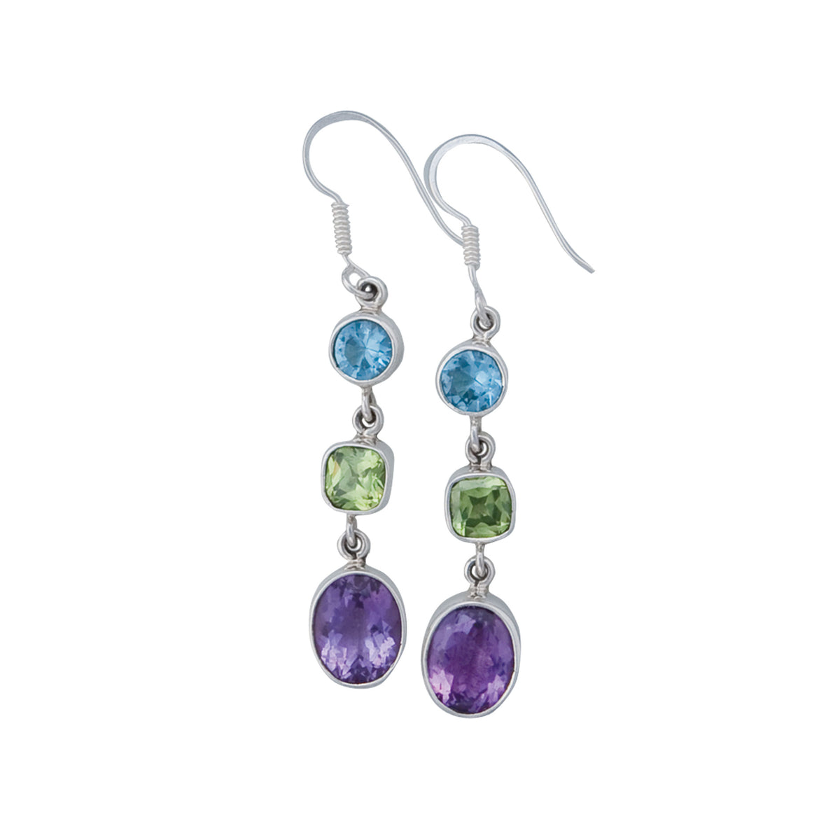 Sterling Silver Multi-Gemstone Earring | Charles Albert Jewelry
