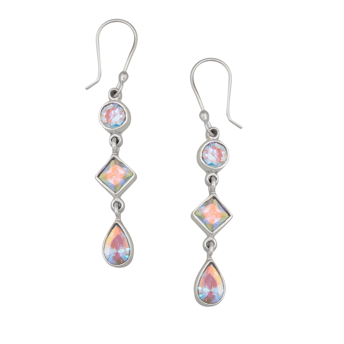 Sterling Silver Multi-Mercury Mist Drop Earrings | Charles Albert Jewelry