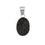 Sterling Silver Oval Black Druzy Pendant | Charles Albert Jewelry