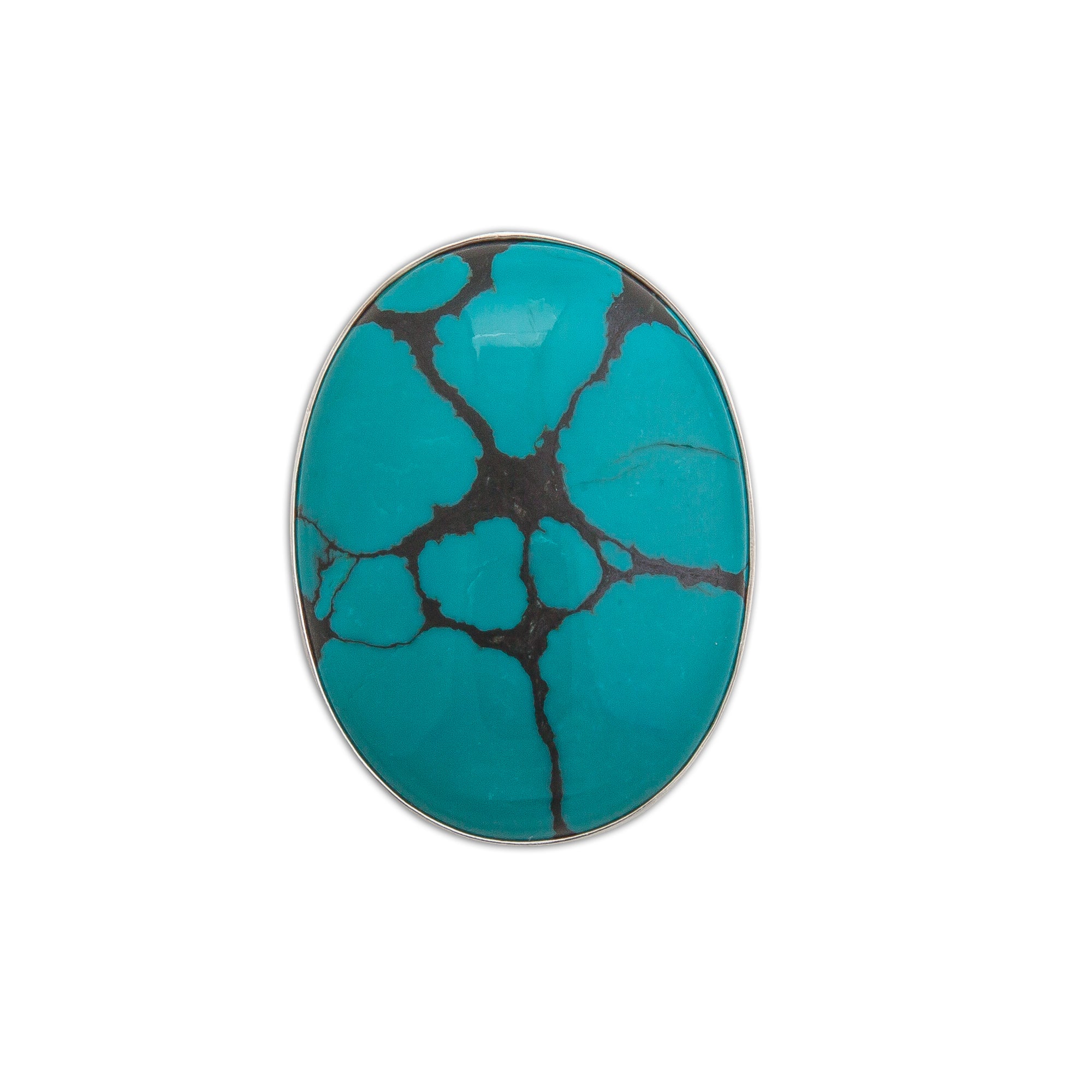 Sterling Silver Oval Turquoise Adjustable Ring | Charles Albert Jewelry