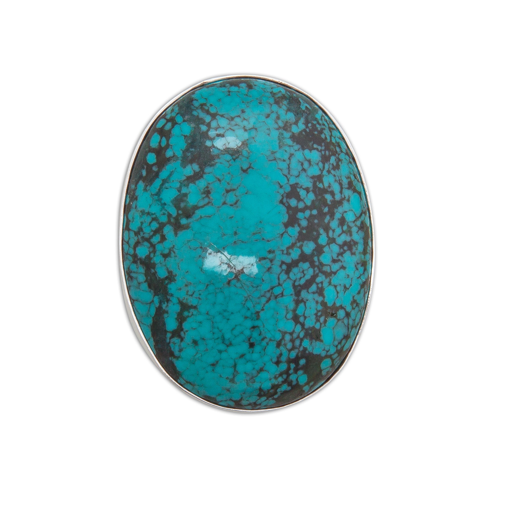 Sterling Silver Oval Turquoise Adjustable Ring | Charles Albert Jewelry