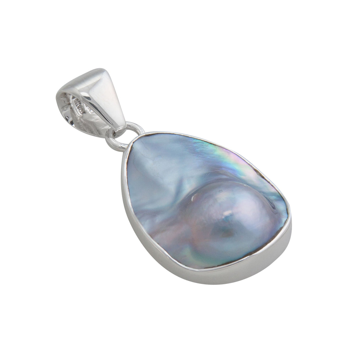 Sterling Silver Petite Mabe Blister Pearl Pendant | Charles Albert Jewelry