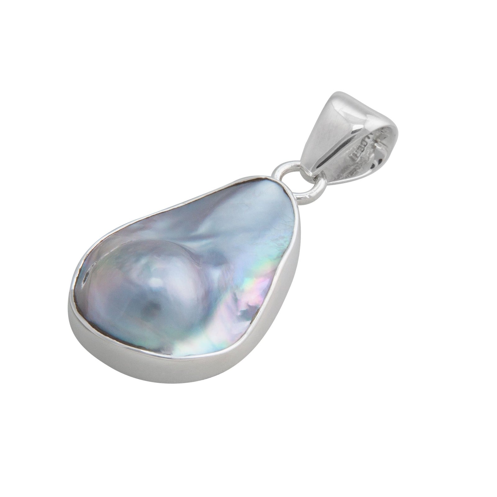 Sterling Silver Petite Mabe Blister Pearl Pendant | Charles Albert Jewelry