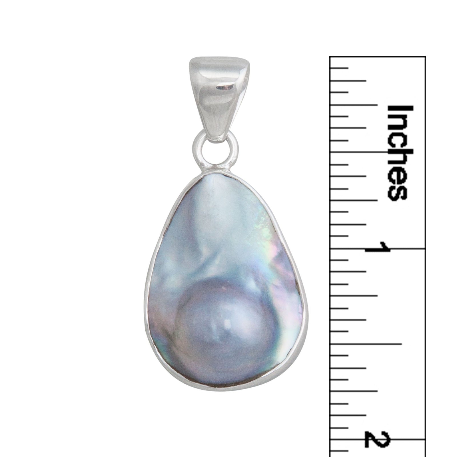 Sterling Silver Petite Mabe Blister Pearl Pendant | Charles Albert Jewelry
