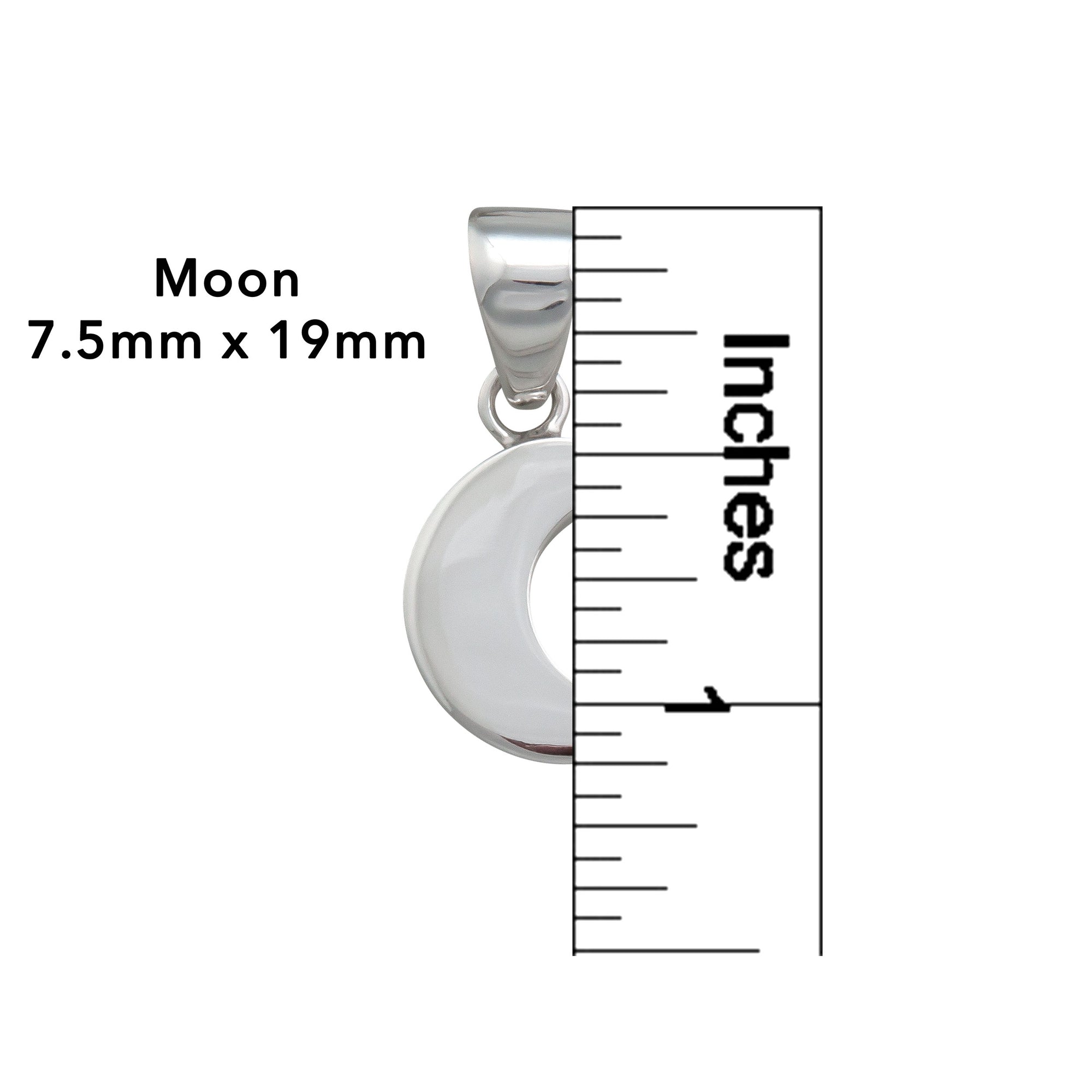 Sterling Silver Petite Moon Pendant | Charles Albert Jewelry