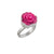 Sterling Silver Pink Resin Rose Adjustable Ring | Charles Albert Jewelry