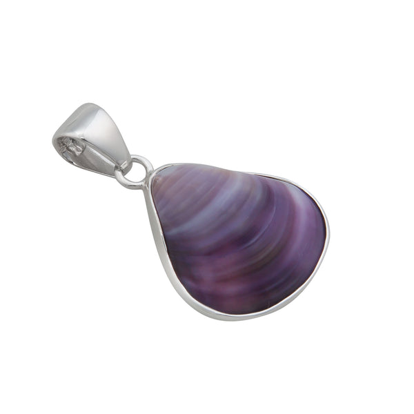 Sterling Silver Purple Clam Shell Pendant Charles Albert Inc