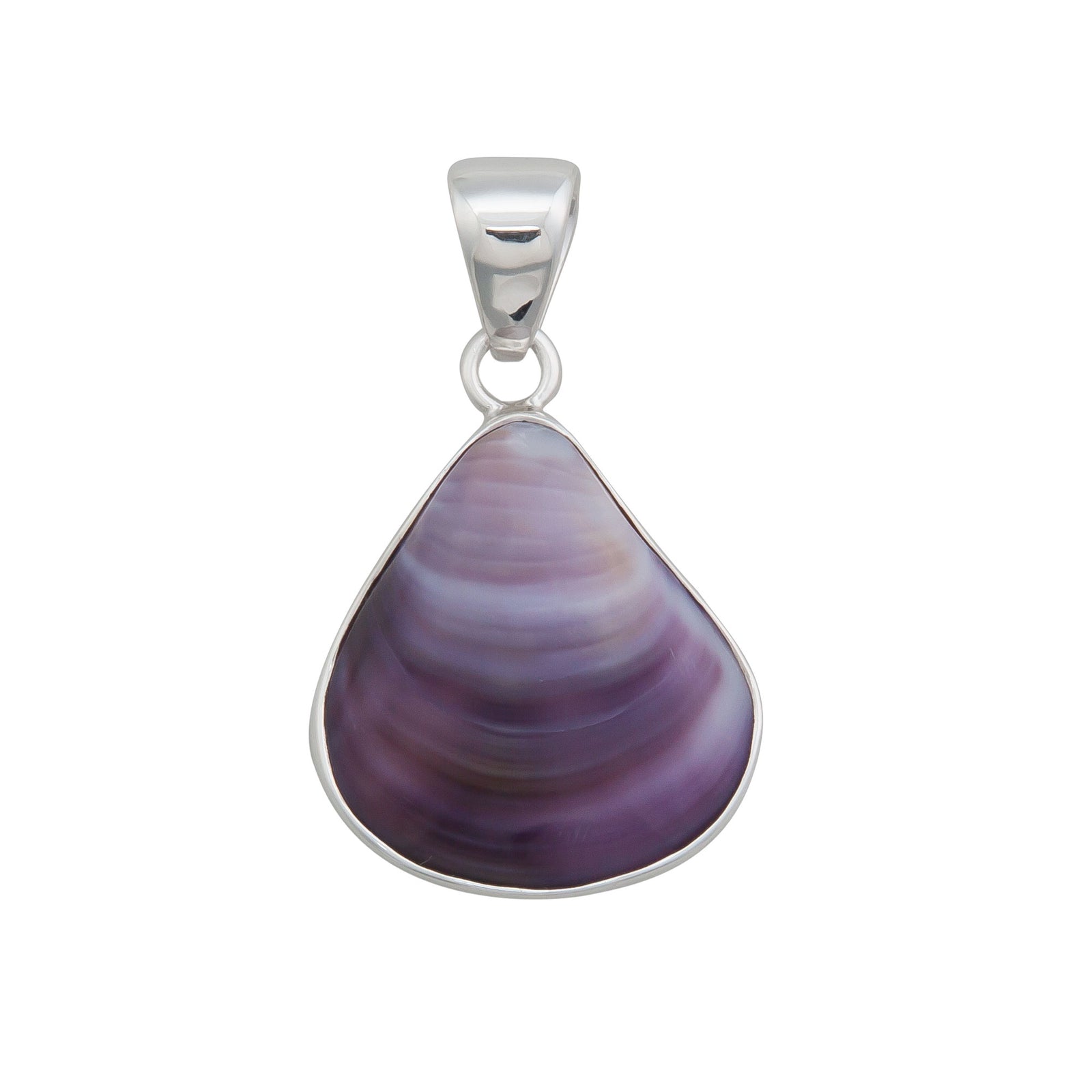 Sterling Silver Purple Clam Pendant | Charles Albert Jewelry