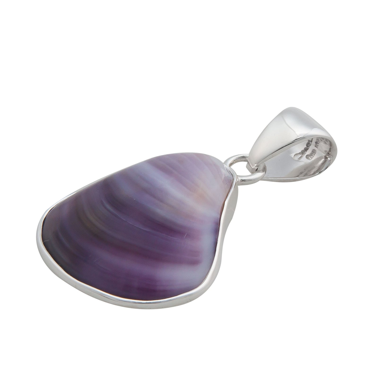 Sterling Silver Purple Clam Pendant | Charles Albert Jewelry