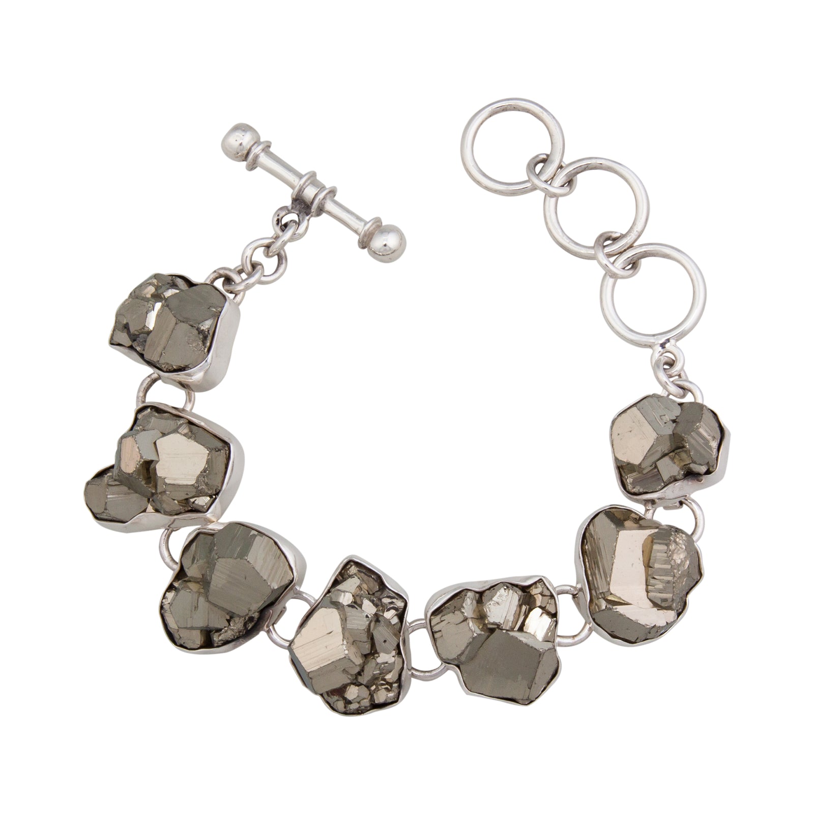 Sterling Silver Pyrite Bracelet | Charles Albert Jewelry