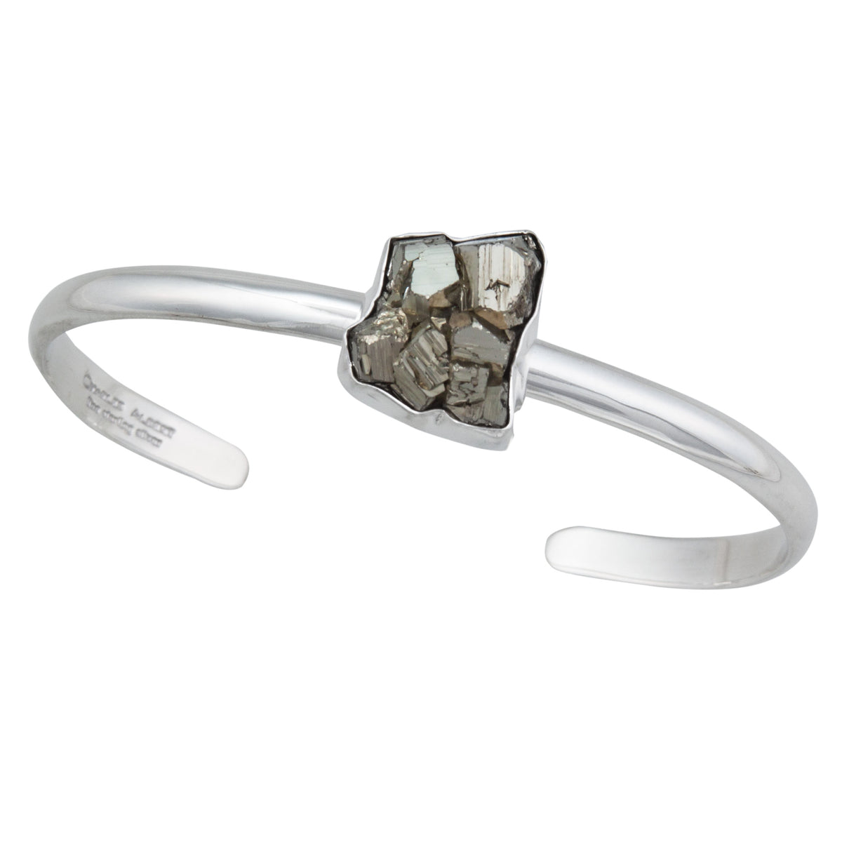 Sterling Silver Pyrite Mini Cuff | Charles Albert Jewelry