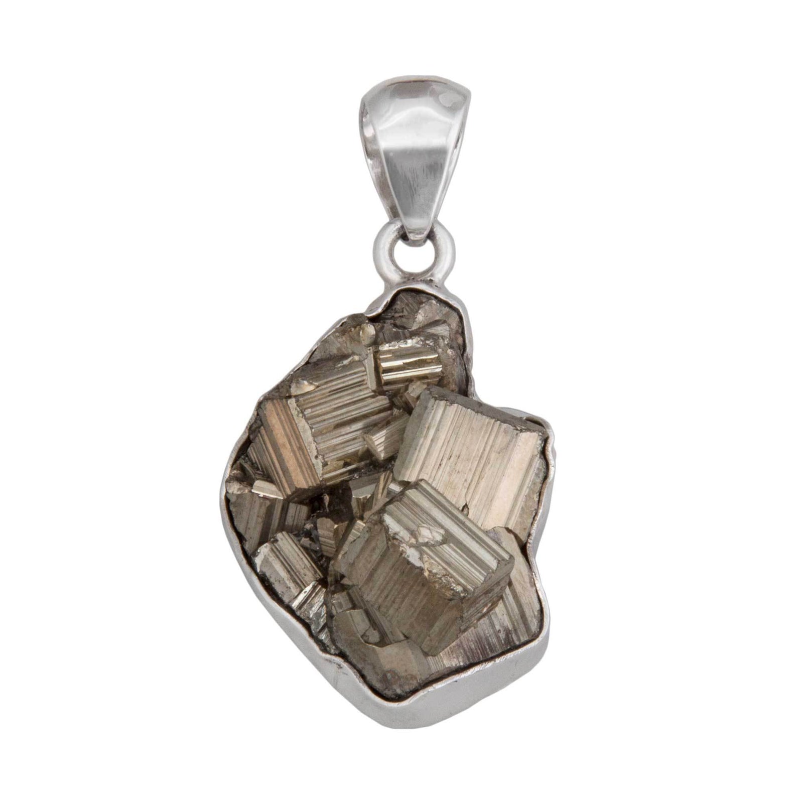 Sterling Silver Pyrite Pendant | Charles Albert Jewelry