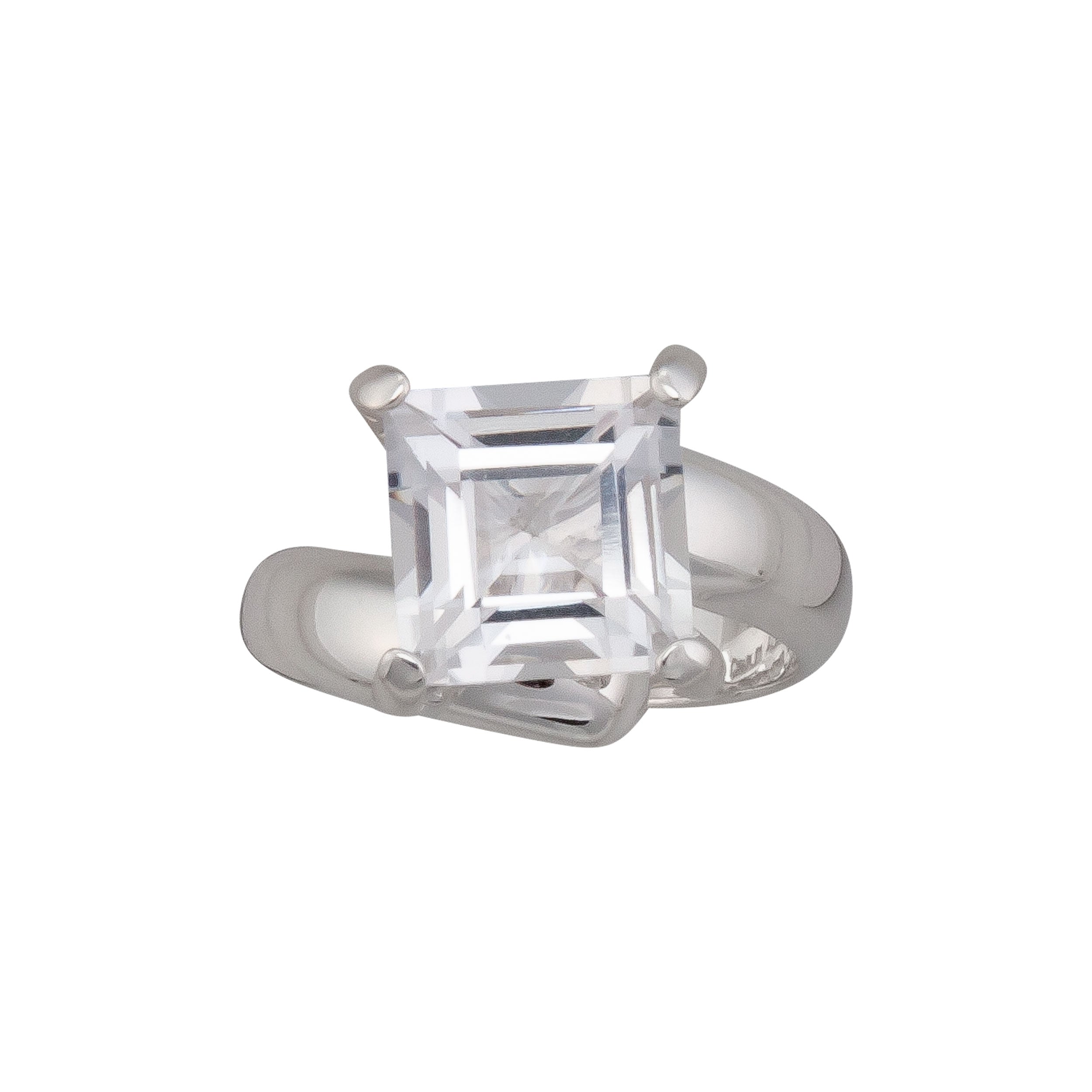 Clear 2024 Quartz Side Set Prong Ring-Alchemia