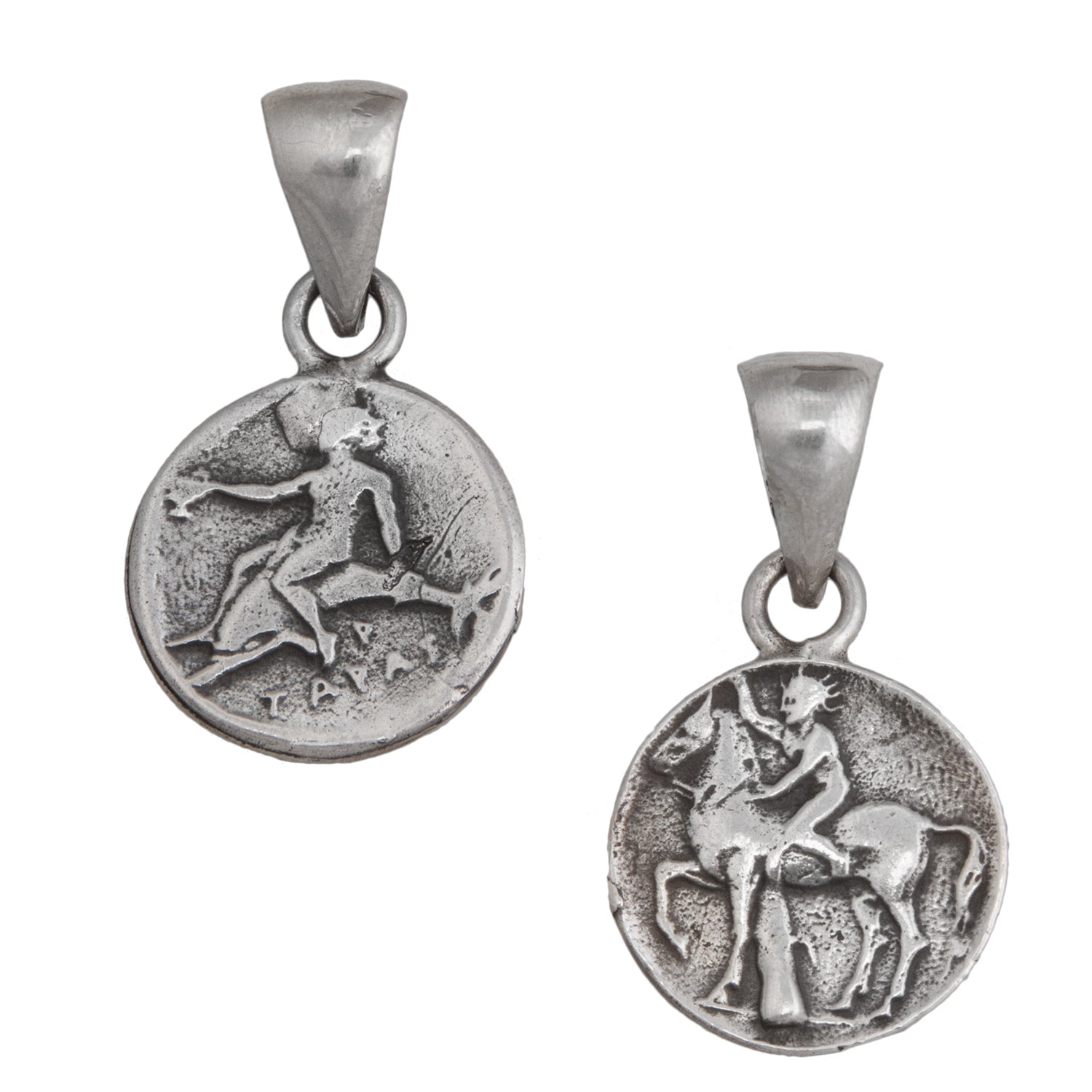 Sterling Silver Replica Boy on Dolphin Pendant | Charles Albert Jewelry