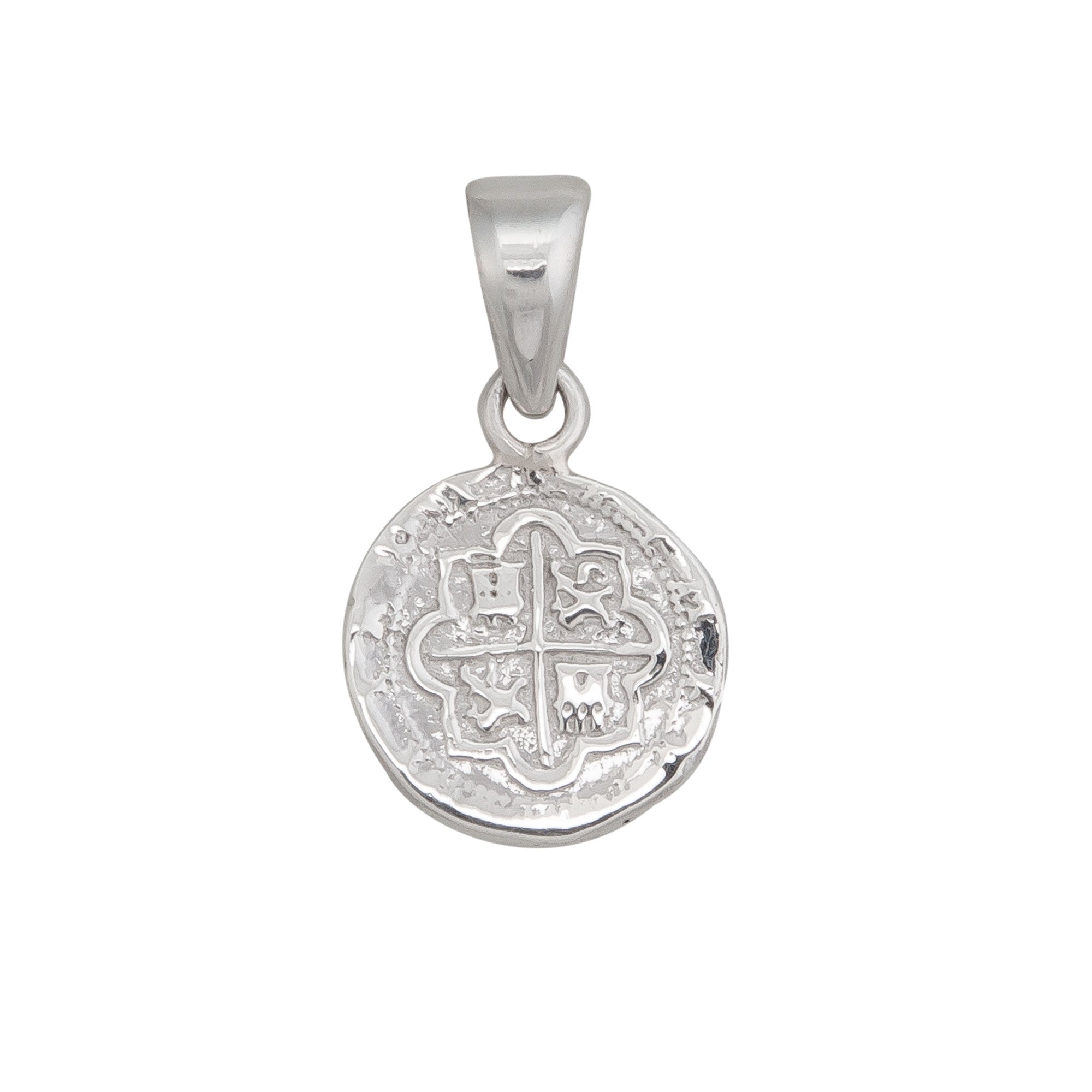 Sterling Silver Replica Spanish Coin Pendant | Charles Albert Jewelry