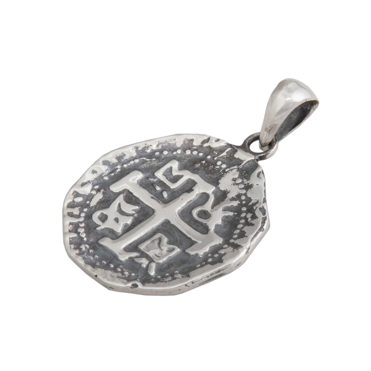 Sterling Silver Replica Treasure Coin Pendant | Charles Albert Jewelry