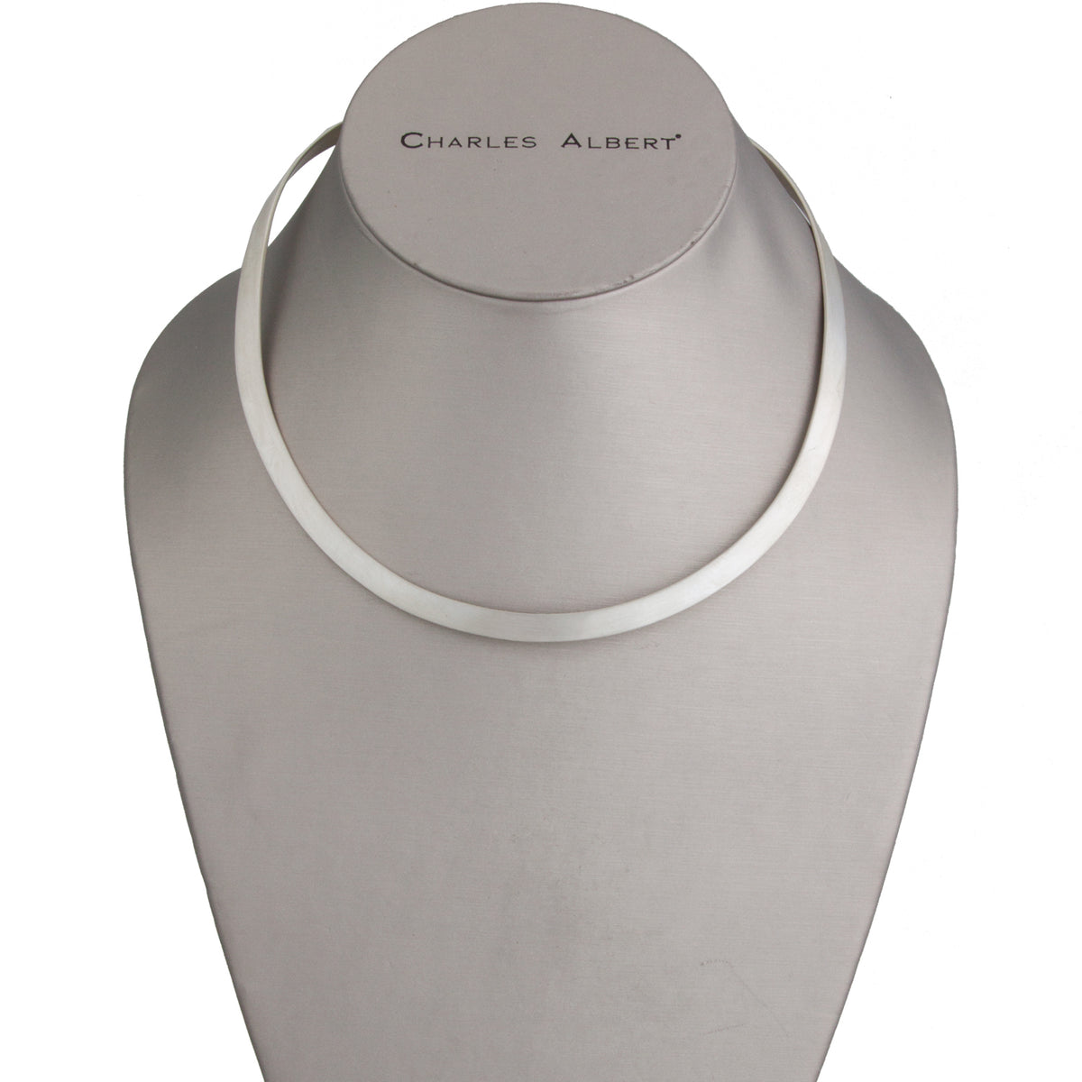 Sterling Silver Round Neckwire with Clasp - Matte | Charles Albert Jewelry