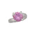 Sterling Silver Round Pink CZ Adjustable Ring | Charles Albert Jewelry