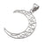 Sterling Silver Swirl Cutout Crescent Moon Pendant | Charles Albert Jewelry