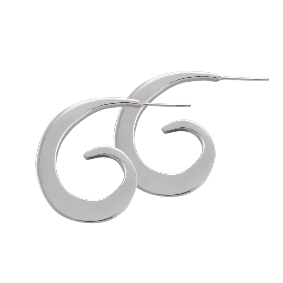 Sterling Silver Swirl Post Earrings | Charles Albert Jewelry