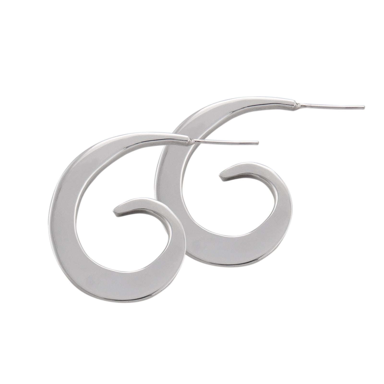 Sterling Silver Swirl Post Earrings | Charles Albert Jewelry