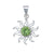 Sterling Silver Synthetic Peridot Sun Pendant | Charles Albert Jewelry