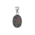 Sterling Silver Titanium Druzy Oval Pendant | Charles Albert Jewelry