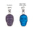 Sterling Silver Extra Small Fiber Optic Skull Pendants | Charles Albert Jewelry