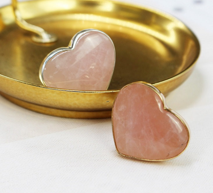 Sweetheart Alchemia Rose Quartz Heart Adjustable Ring | Charles Albert Jewelry