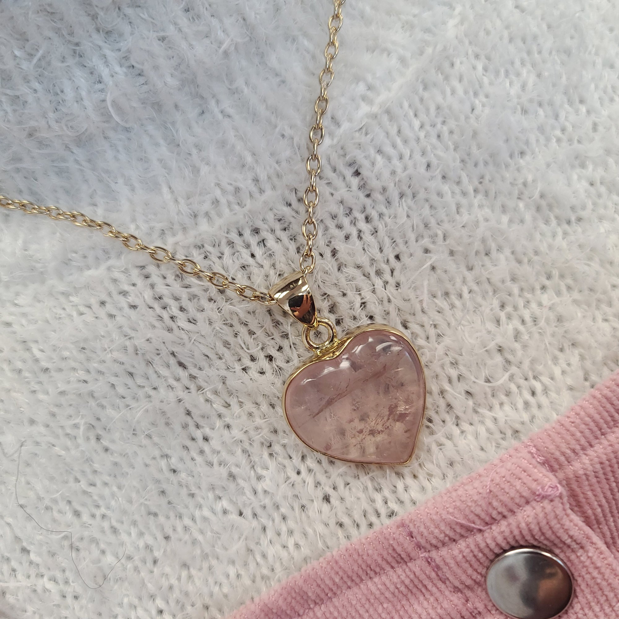 Sweetheart Alchemia Rose Quartz Heart Pendant | Charles Albert Jewelry