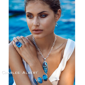 Sterling Silver Aztec Lapis Bracelet | Charles Albert Jewelry