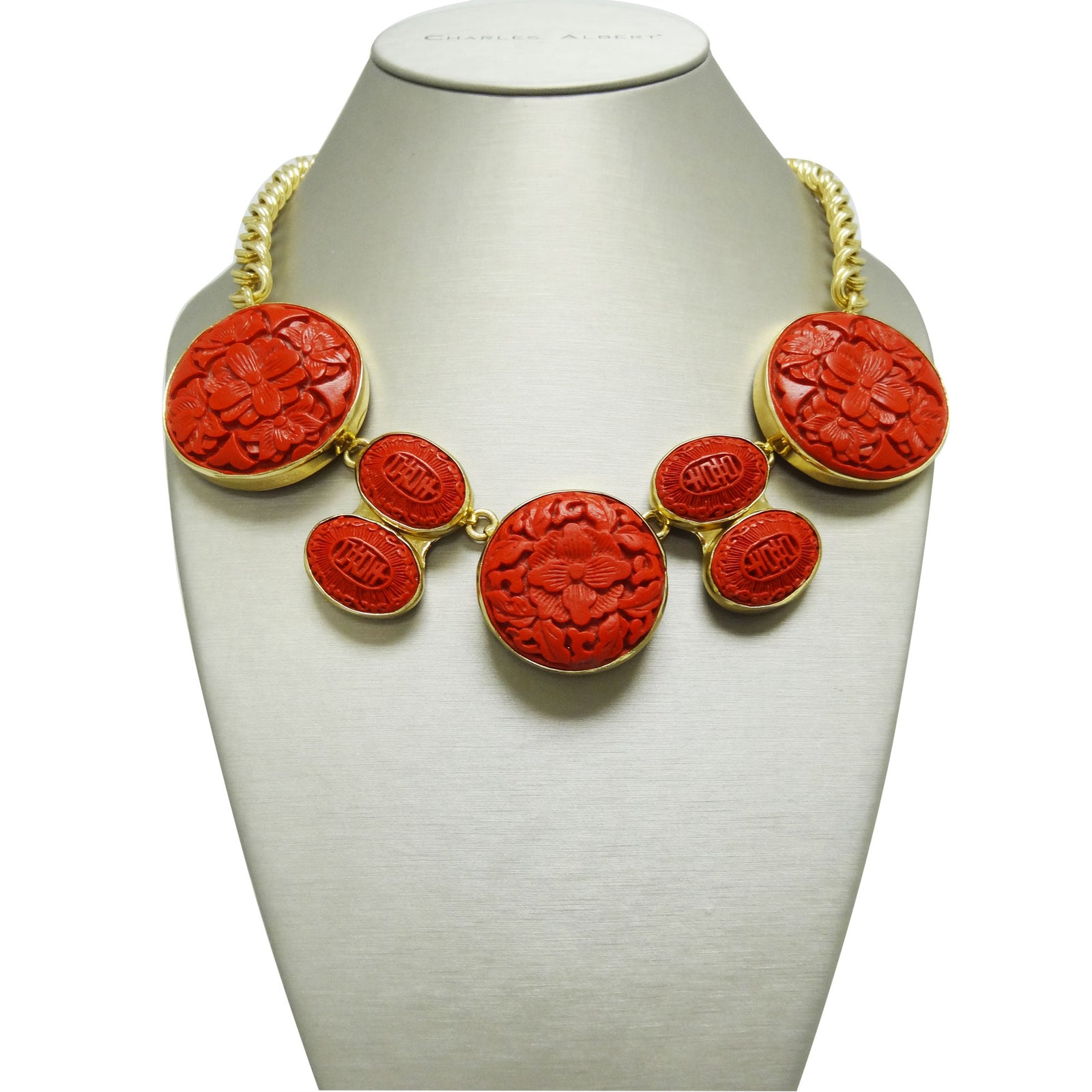 Alchemia Red Cinnabar Necklace | Charles Albert Jewelry