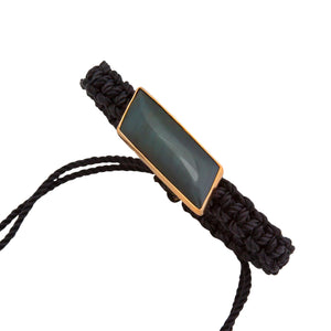 Alchemia Rainbow Obsidian Adjustable Woven Bracelet | Charles Albert Jewelry