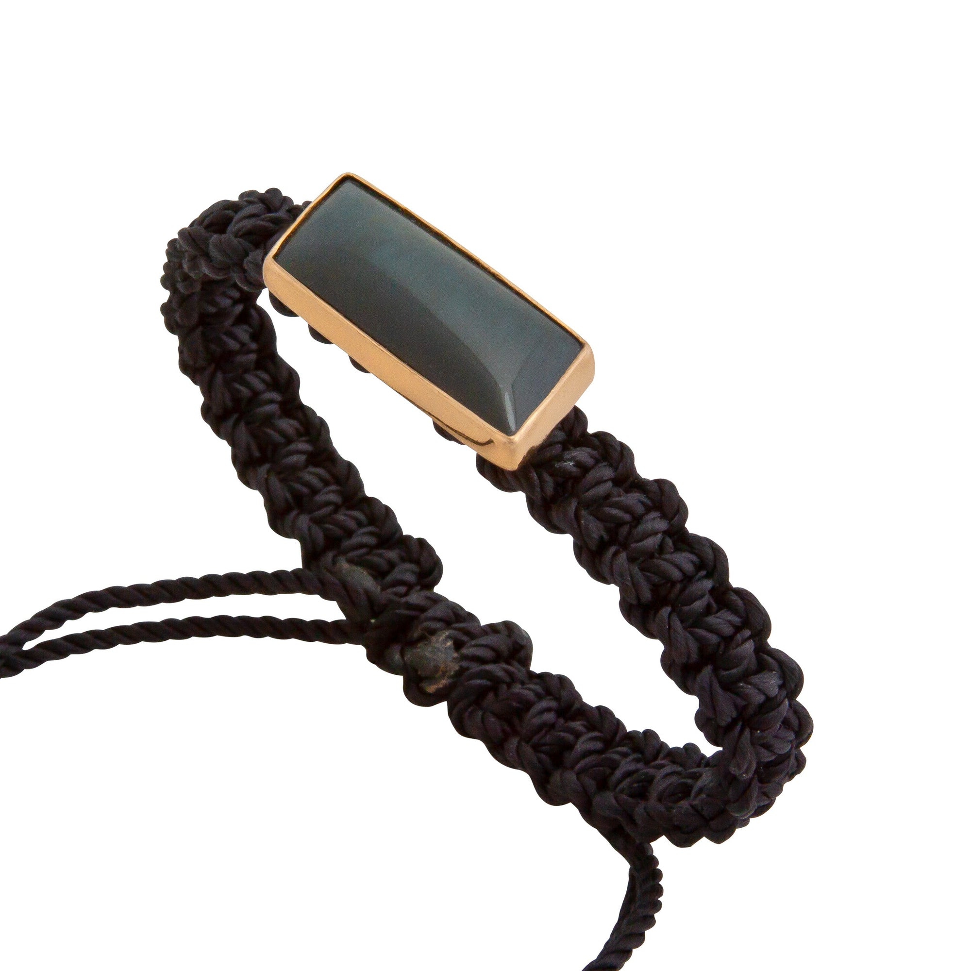 Alchemia Rainbow Obsidian Adjustable Woven Bracelet | Charles Albert Jewelry