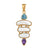 Alchemia Blue Topaz, Biwa Pearl & Amethyst Pendant | Charles Albert Jewelry