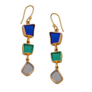 Alchemia Recycled Multi-Color Glass Earrings | Charles Albert Jewelry