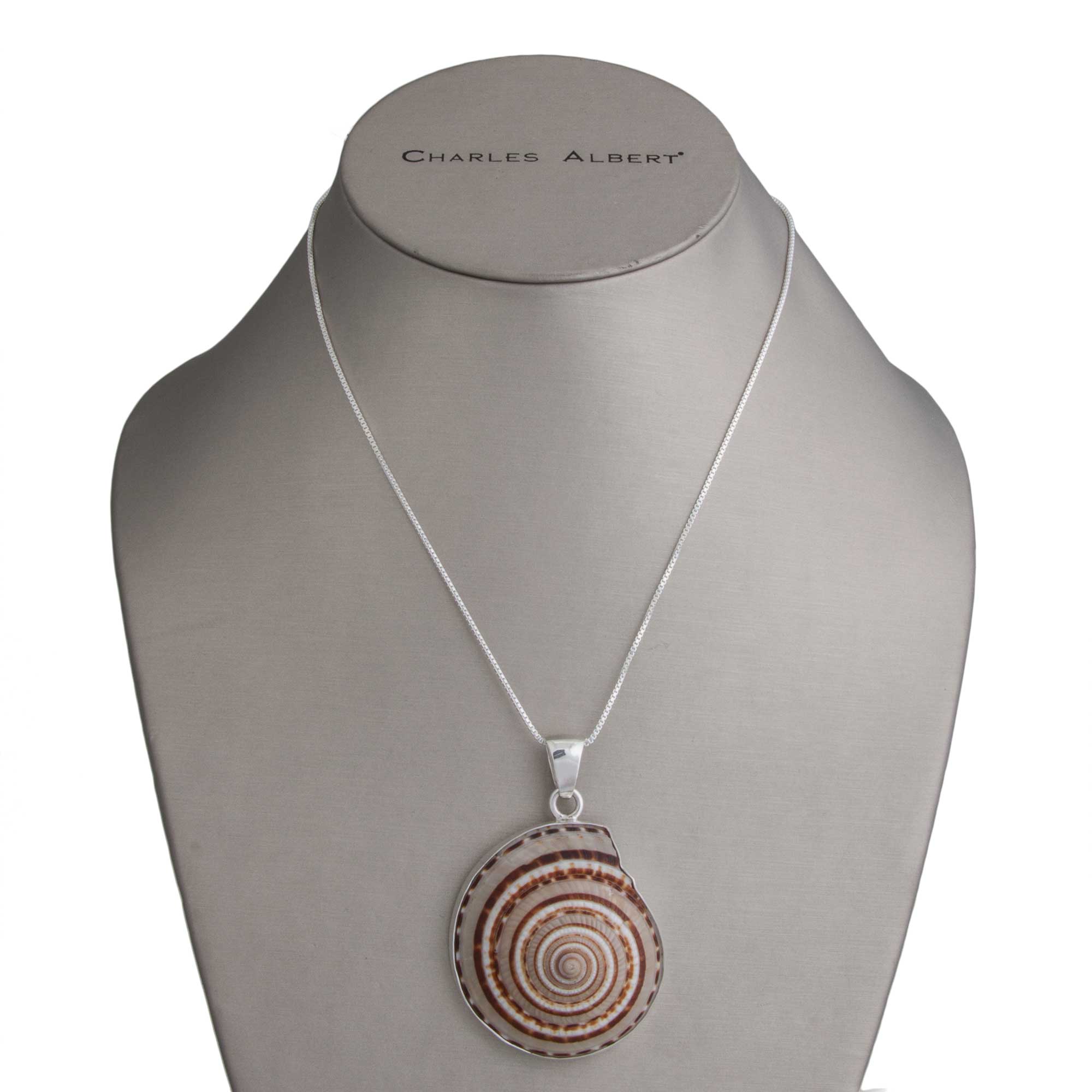 Sterling Silver Sundial Shell Pendant | Charles Albert Jewelry