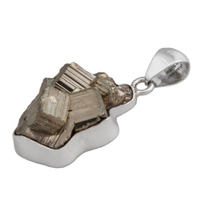 Sterling Silver Pyrite Pendant | Charles Albert Jewelry