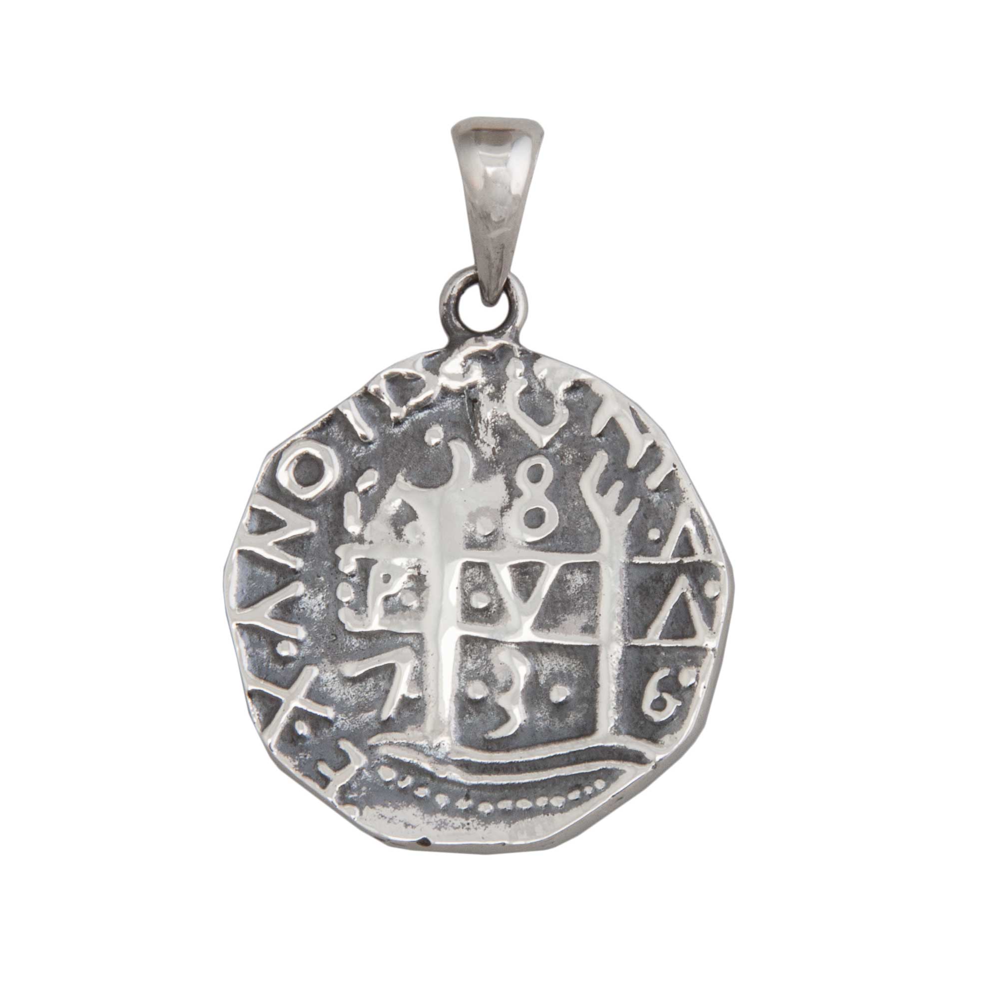 Sterling Silver Replica Treasure Coin Pendant | Charles Albert Jewelry