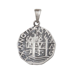 Sterling Silver Replica Treasure Coin Pendant | Charles Albert Jewelry