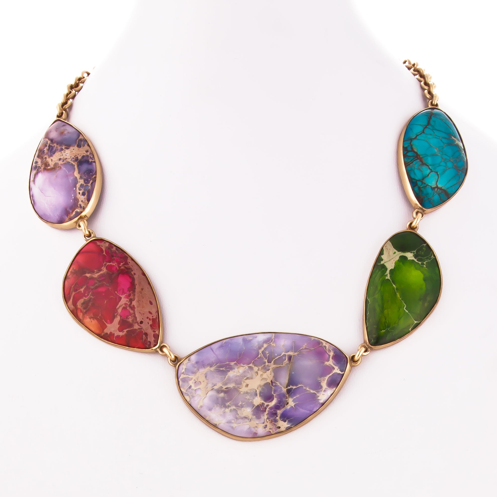 Alchemia Color-Enhanced Multi-Jasper Necklace | Charles Albert Jewelry