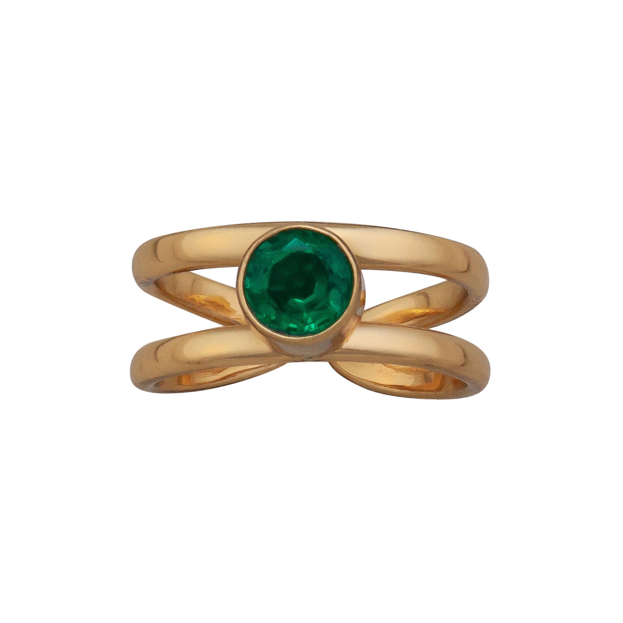 Alchemia Lab Emerald Cuff Ring | Charles Albert Jewelry