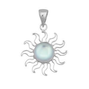 Sterling Silver Luminite Sun Pendant | Charles Albert Jewelry