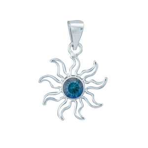 Sterling Silver Mystic Quartz Sun Pendant | Charles Albert Jewelry