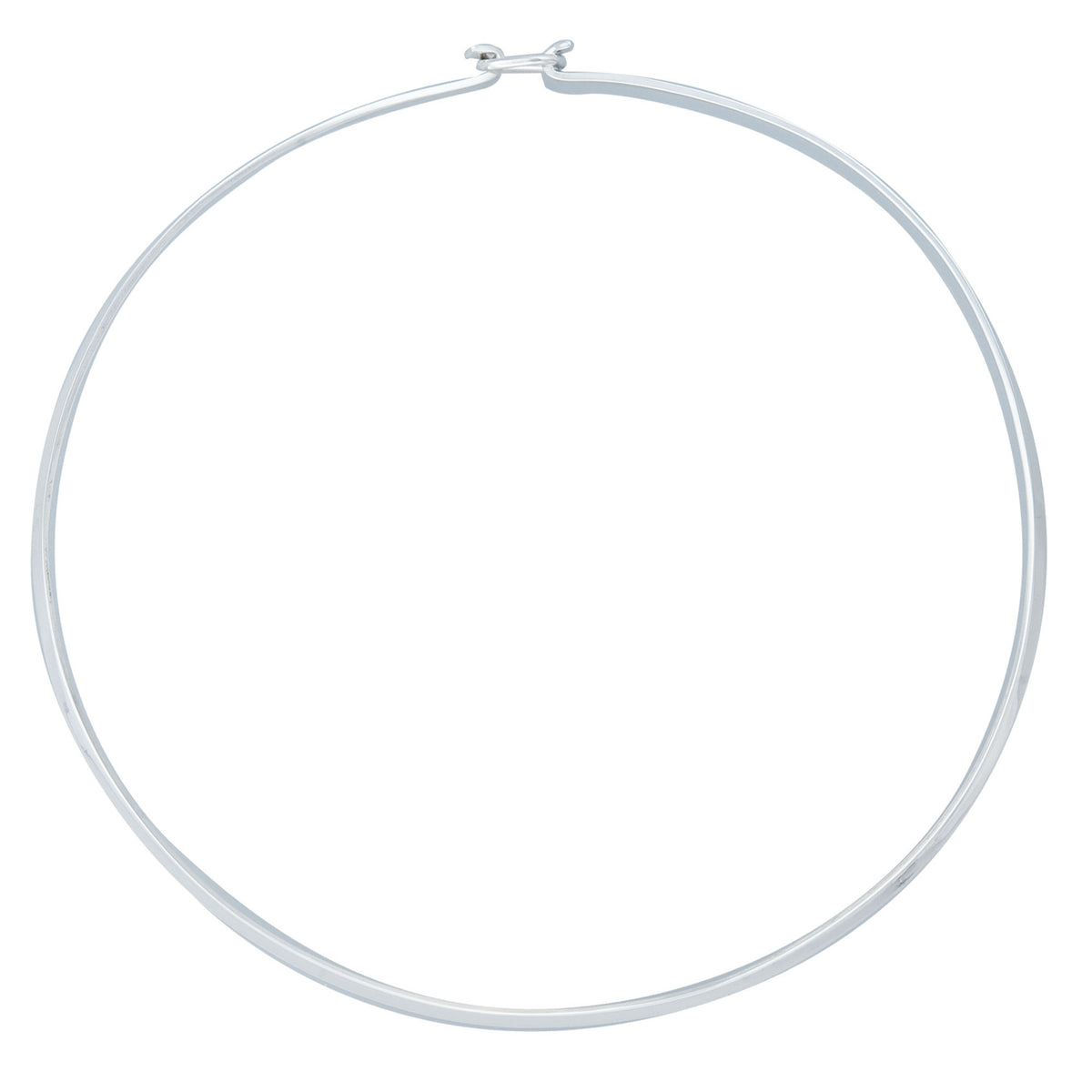 Sterling Silver Thin Round Neckwire with Clasp | Charles Albert Jewelry