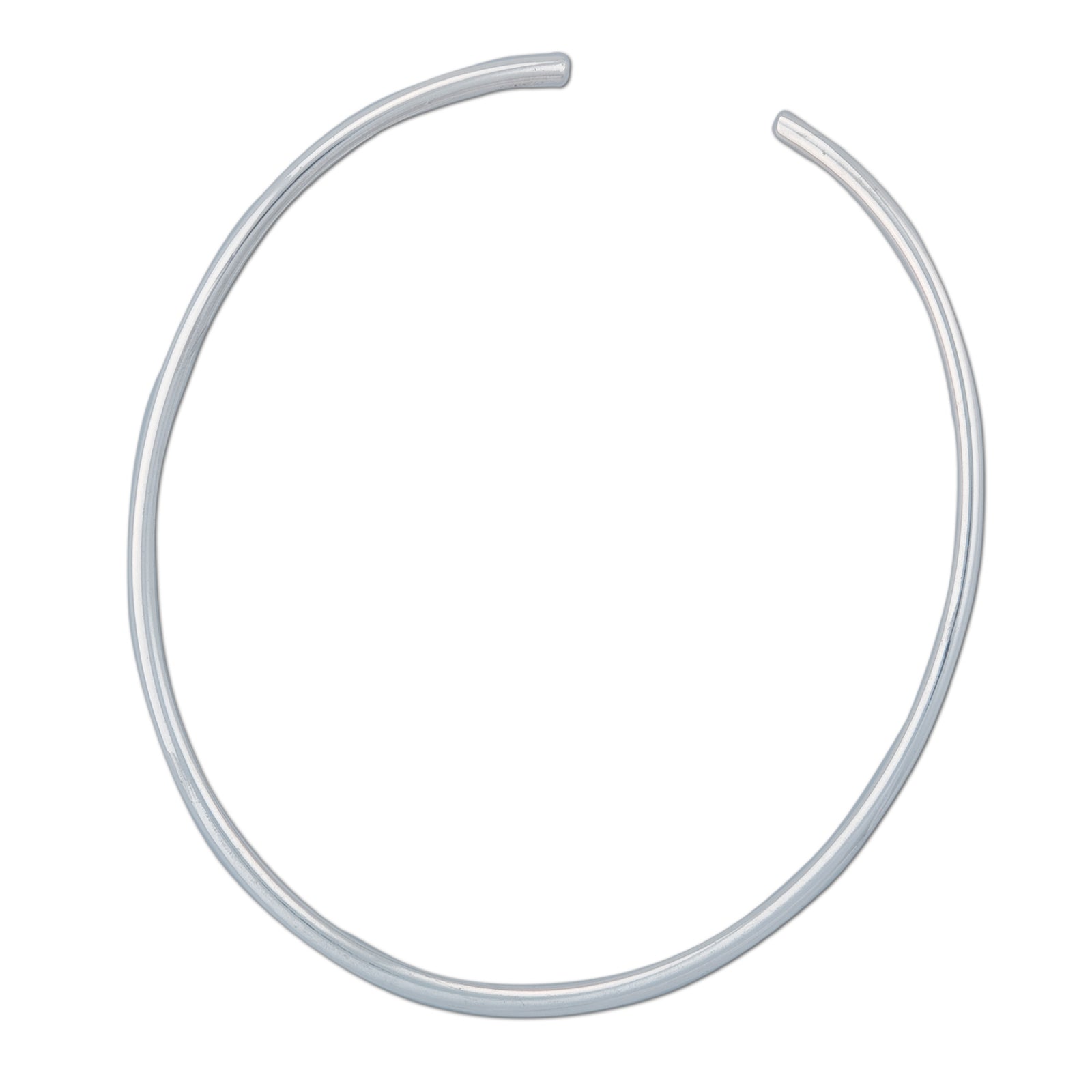 Sterling Silver Tube Oval Neckwire | Charles Albert Jewelry