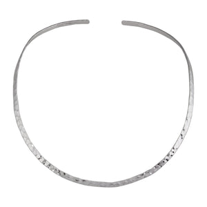 Sterling Silver Round Neckwire - Hammered | Charles Albert Jewelry