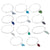 Assorted Dozen Alpaca Recycled Glass Freeform Adjustable Charm Bangles | Charles Albert Jewelry